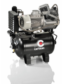 Cattani 2-Zylinder-Kompressoren mit 30l Tank 230 V 50 Hz 1~ mit Schallschutzhaube